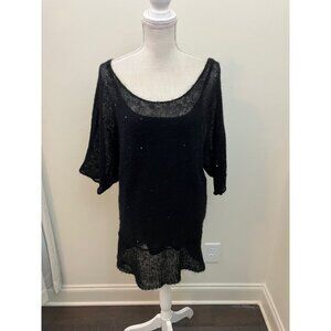 Maurices Black Sequined Sweater Cami Included Size Large